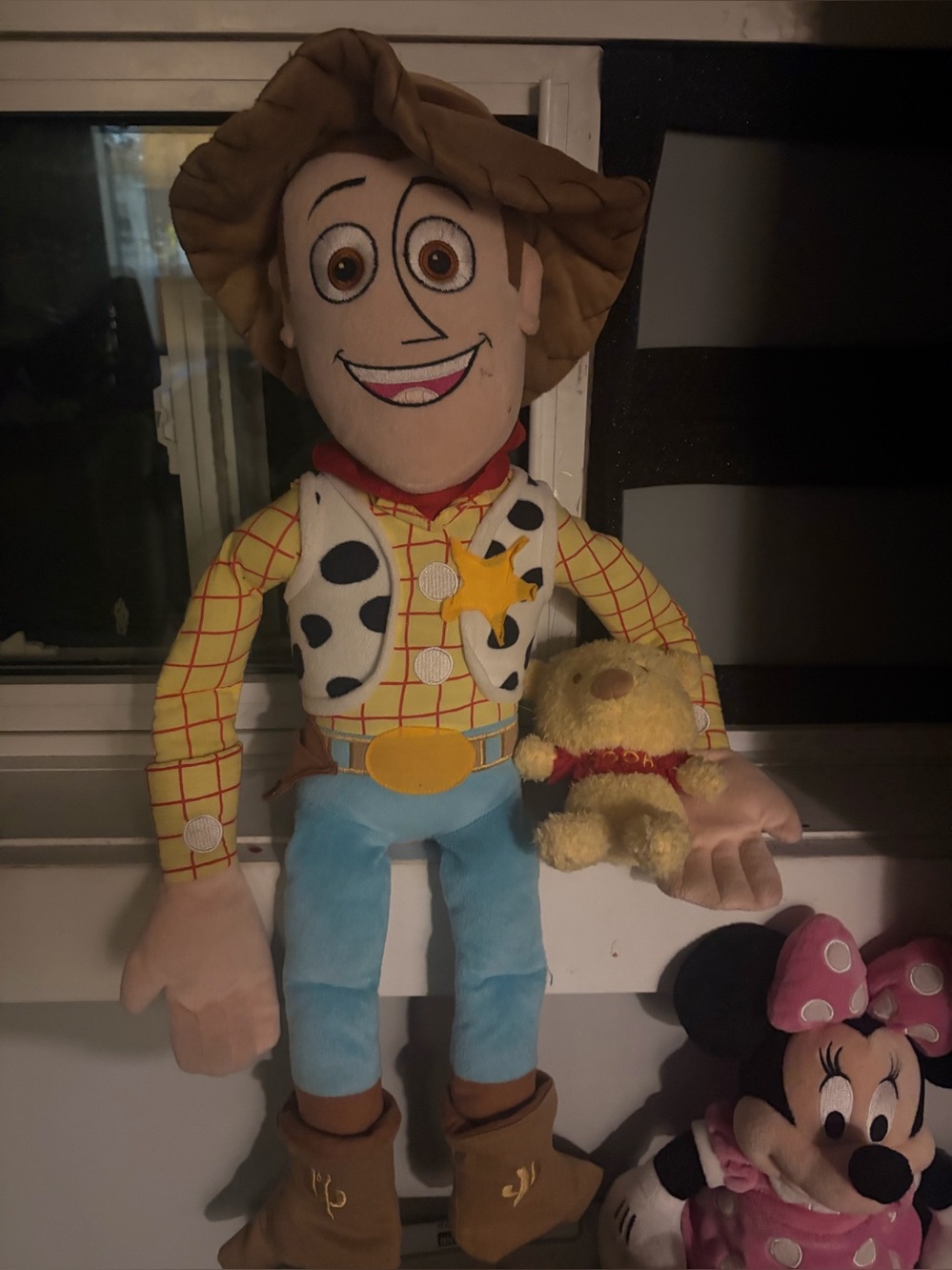 Disney Woody Plush Toy in Yellow, Blue & Brown with Cowboy Hat